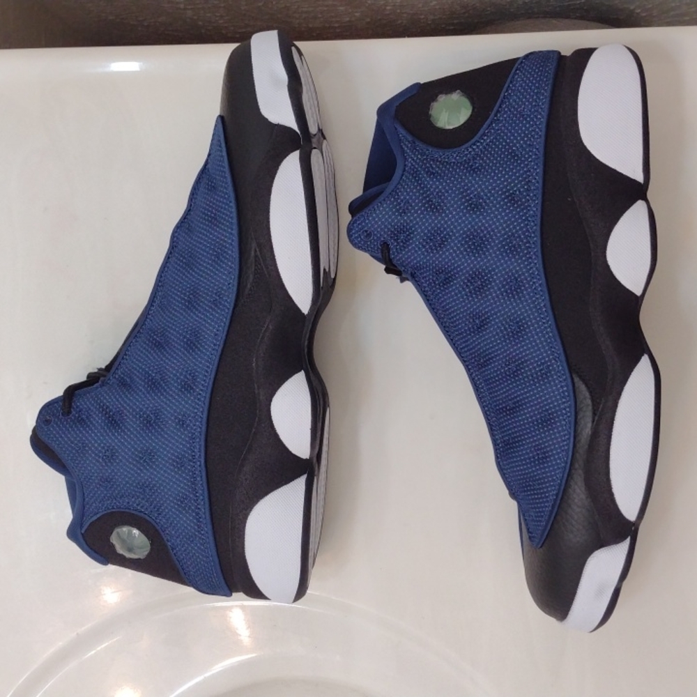 Air Jordan Retro 13 Navy Brave Blue Mens Sneakers DJ5982-400 Size 13 [New] - Picture 3 of 11